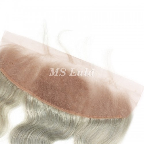 Silver Grey Virgin Hair Body Wave 13X4 Lace Frontal | Human Hair Wig | Lace Front